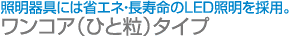 照明器具には省エネ・長寿命のLED照明を採用。