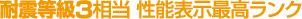 耐震等級3相当　性能表示最高ランク