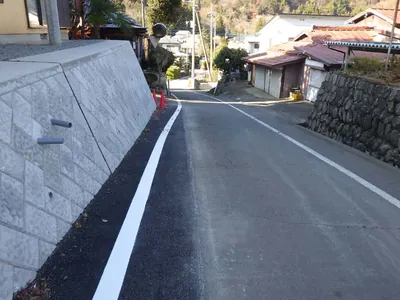 下夏狩入口線道路改良工事